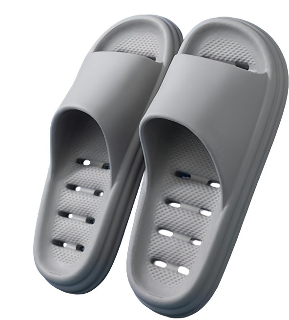 블럭마트 남성용 물빠짐 eva 욕실화, 그레이, 1개
