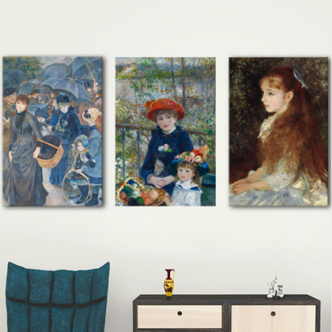 아란아트 르누아르 명화 풍경화 그림액자 실내인테리어 벽꾸미기, 21.피아노를 치는 소녀