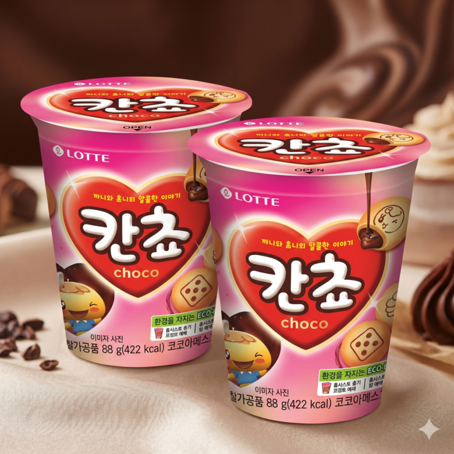 롯데웰푸드 칸쵸 컵, 88g, 2개