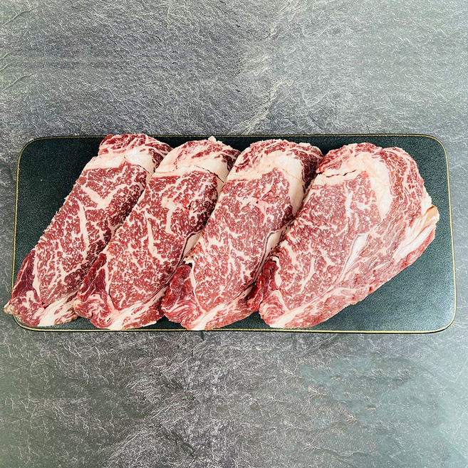 쇠고기집 국내산 프리미엄 등심 스테이크 냉장 소고기 구이용, 등심 스테이크 300g, 1개