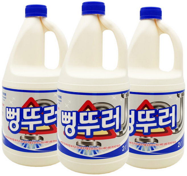 샤이린 뻥뚜러 펑 배관 배수관세정제 락스, 3개, 2000ml
