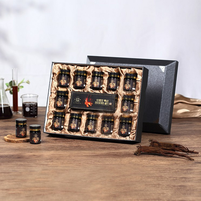 [건양홍삼] 알지단 12증포 흑삼 프리미엄 골드, 12개, 50g