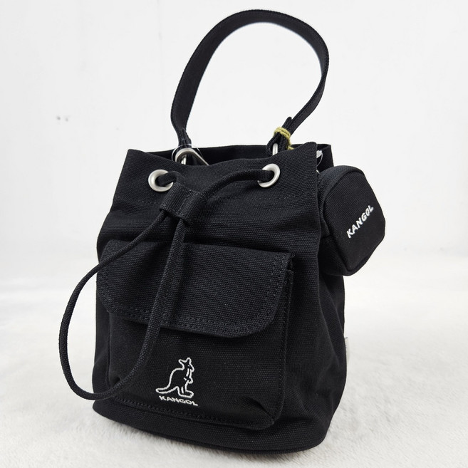 [백화점 정품] 캉골 여성 럭키 캔버스 버켓백 버킷백 3951 블랙 여자 미니 가방 핸드백 크로스백