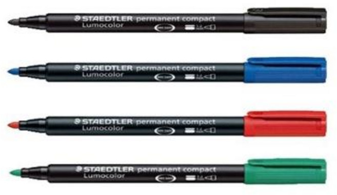 스테들러 루모칼라 313 다용도 유성펜 문구/펜/드로잉, 블루