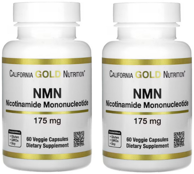 [2병] 캘리포니아골드뉴트리션 NMN 175mg 60캡슐 효과 엔엠엔 보충제 건강한 노화, 60정