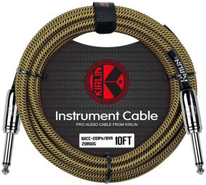 Kirlin 기타케이블 악기 3m 잭선 IWCC-201PN BYA, 단품, 본상품선택, 1개