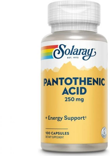 솔라레이 Solaray Pantothenic Acid 250mg | Vitamin B5 | Energy Metabolism Hair Skin Nails & Digestiv, 1개, 100정 - 쿠팡