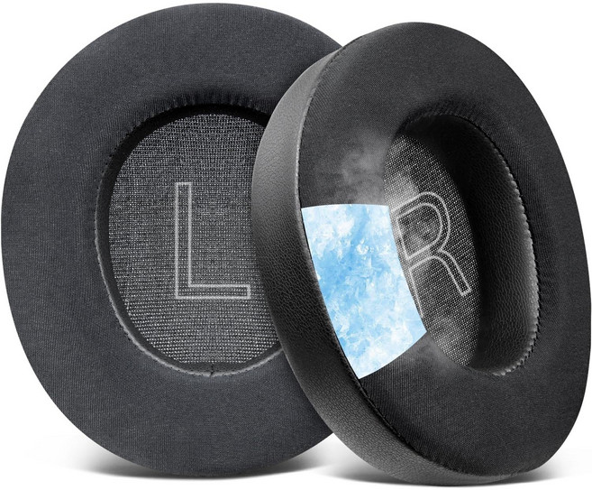 SOULWIT 쿨링 젤 교체용 이어패드-호환 모델 스틸시리즈 SteelSeries Arctis Nova Pro Wired Nova 1/1X/1P/3/4/4P/4X 헤드폰 1쌍, Black