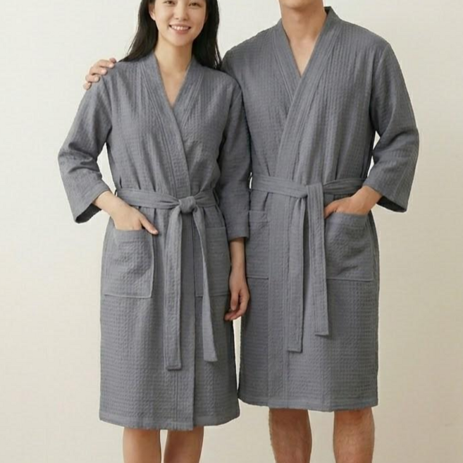 Maison de LAB 프리미엄 호텔 샤워가운, 그레이 / XL, 1개