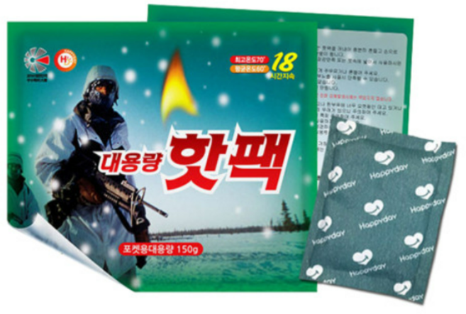 해피데이 포켓형 대용량 핫팩 150g, 300개