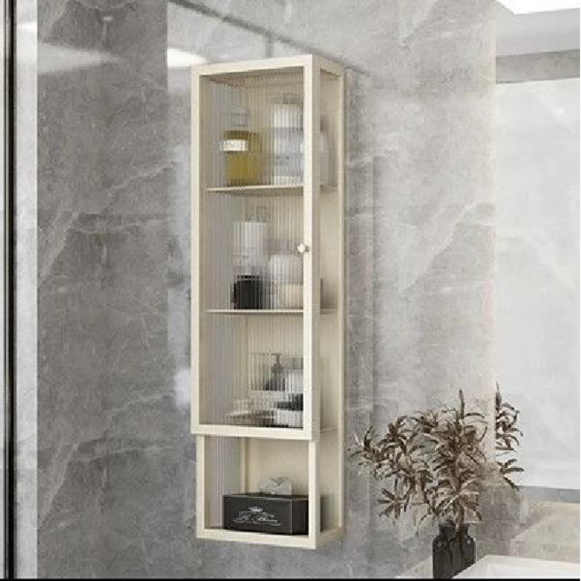 욕실 코너장 선반 유리 수납장 캐비닛 화장실 벽 스토리지, 오프화이트 30x15x90 (우), 1개