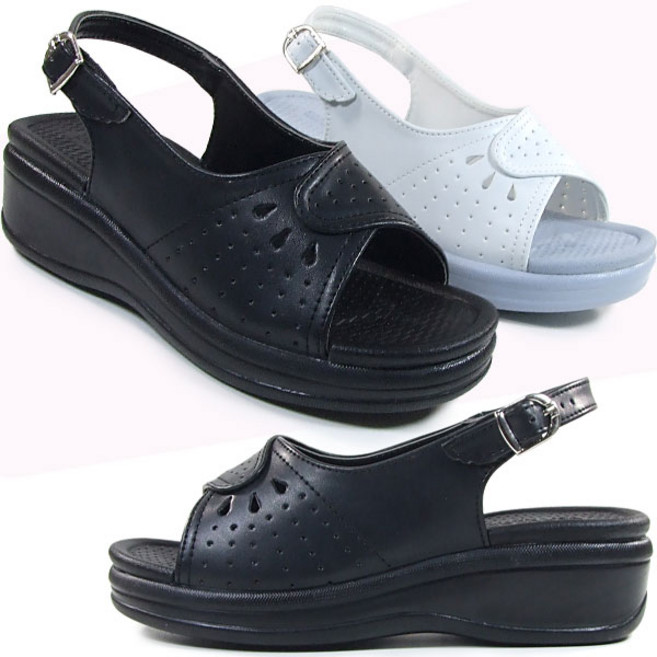 [슈엔몰] OR455 / 4.5cm통굽 발편한 쿠션바닥 여성 간호사 샌들 병원 간호화 신발