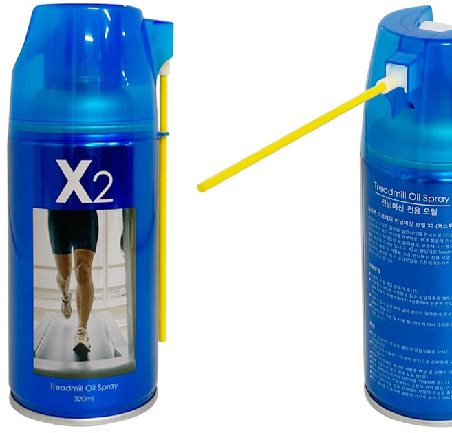 제백 X2 런닝머신 전용오일 320ml 스프레이 실리콘 윤활유 엑스2 엑스투 부식방지 워킹머신, 1개