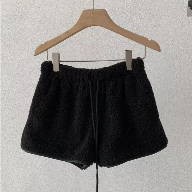 Sharkhead 羊羔毛抽繩短褲，保暖加厚，多色可選