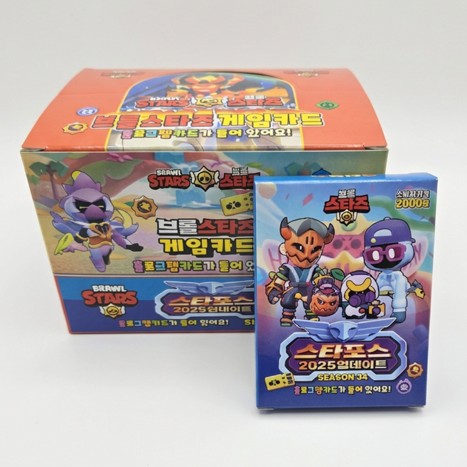 브롤스타즈카드 시즌34 스타포스 1박스 12팩 396장 브롤카드 스마트폰게임 피규어