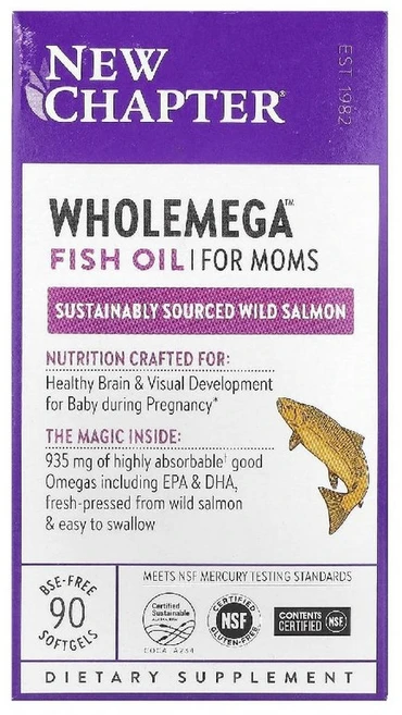 뉴챕터 오메가3 Wholemega DHA EPA 산모용 임신부 피쉬 오일 소프트젤 90정 - 쿠팡
