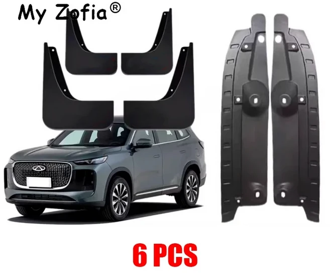 New Chery Tiggo 8 Pro 2025 2026 자동차 머드 가드 머드 플랩 안티 먼지 커버 뒷바퀴 아치 가드 펜더 플레, 02 B