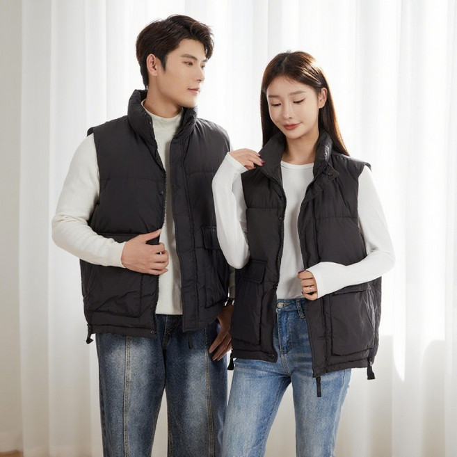 남여공용 초경량 패딩 조끼 베스트 겨울 보온 커플 베스트