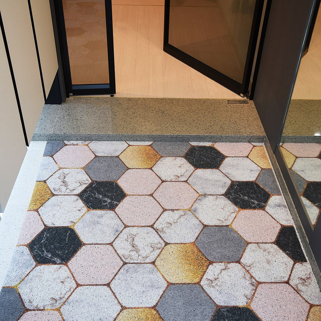 홈아트 패턴 코일 매트 베란다 발코니 바닥매트, 1개