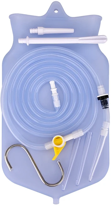 재사용 가능한 실리콘 워터 콜론 클렌징 2L 커피 가방 키트 장내 해독 세척, 01 CHINA, 02 Enema Bag Set - 쿠팡