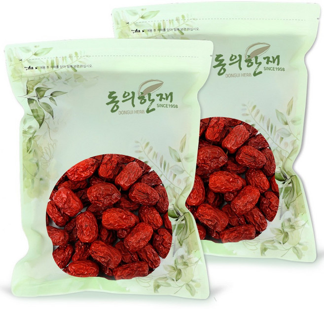 동의한재 상초 밀양 대추 말린 건대추, 500g, 2개