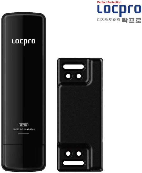 [설치포함] 락프로 상가문용 초슬림 좁은폭 커버샷시 디지털 도어락 SC7000N(블랙) + 양문용 광폭 스트라이커, 방문설치, SC7000N(블랙) + 광폭 스트라이커