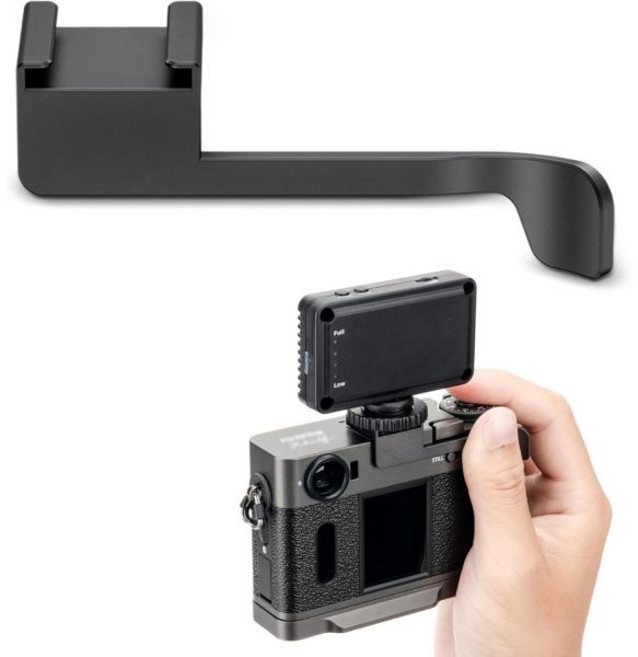 JJC 디럭스 금속 엄지손가락 업 그립 후지필름 X100VI Fuji XE4 XE3 X100V X100F X100T 받침대 지지대 은색 엄지 휠 사용에 영향 없음, Dgray for Fujifilm X Half