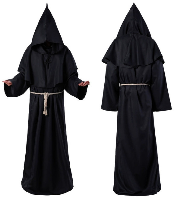래미리아 할로윈 코스튬 교회 옷 중세기 수도원 망토 할로윈 코스프레 의상
