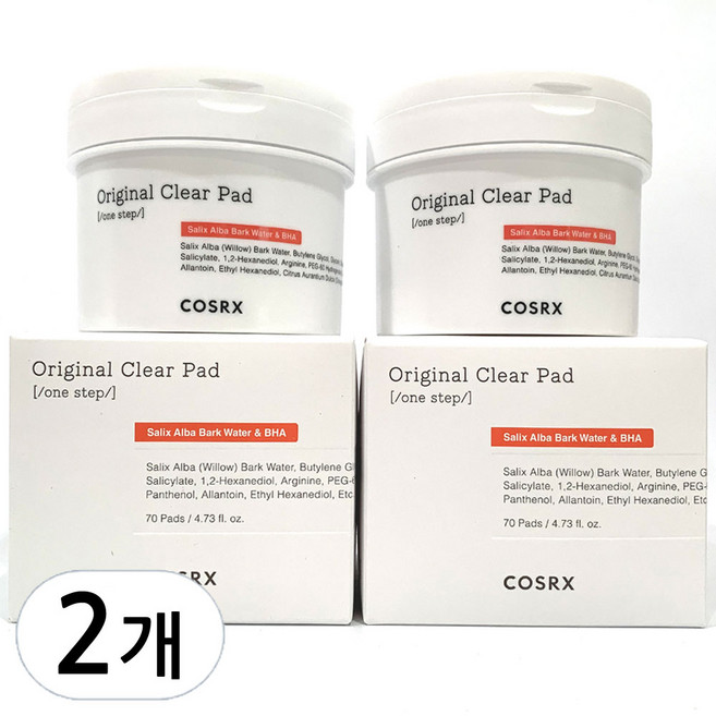 코스알엑스 원스텝 오리지널 클리어 패드 135ml, 70개입, 2개