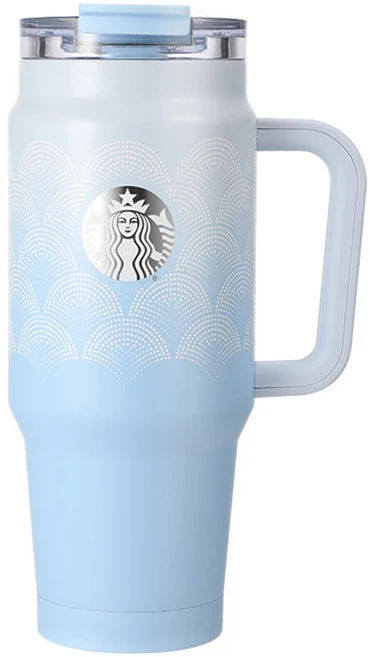 스타벅스 미스트 드림 섀도우 듀얼 드링크 텀블러, 1개, 블루 - 쿠팡