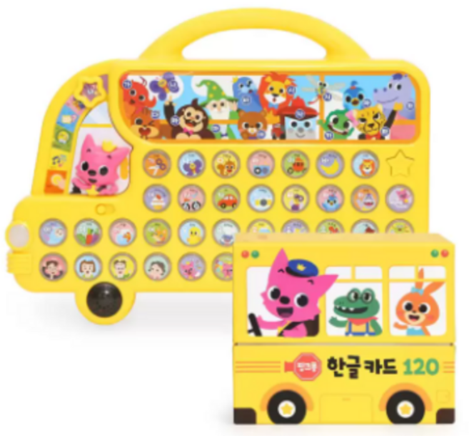 핑크퐁 언어학습 버스 단어카드 포함 한글