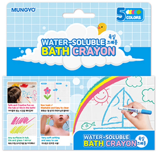 문교 욕실 크레용 6색