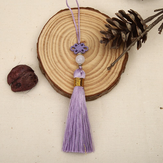 전통 태슬 미니 노리개장식 20개, 보라색x20개