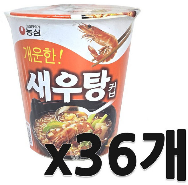 새우탕 컵 67g, 36개