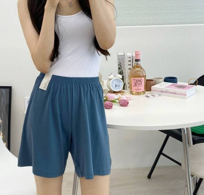 여자 인견 트렁크팬티 질염예방 와이드 여자사각팬티 여성드로즈 실내복 잠옷 반바지 파자마