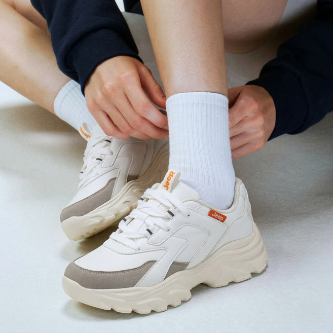 Jeep 지프 키높이 초경량 블로킹 여성 운동화 어글리슈즈