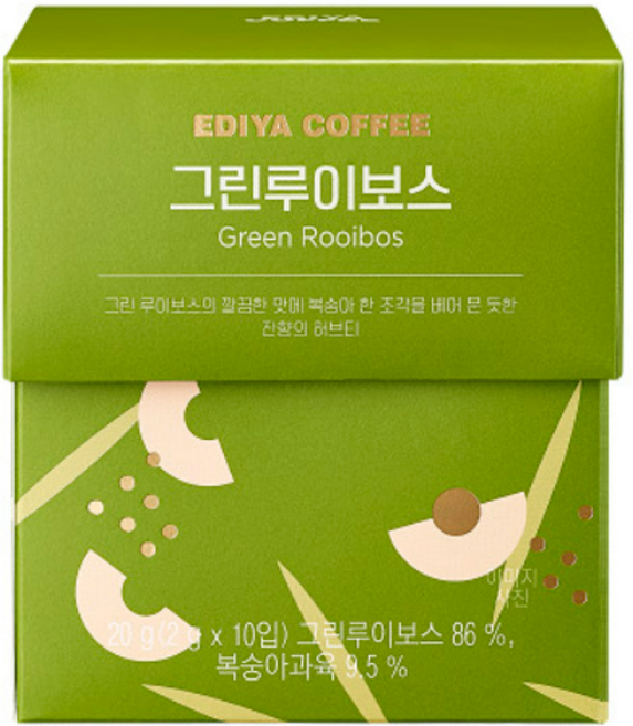 이디야 블렌딩티 그린 루이보스 10P, 1박스, 1.5g, 10개입