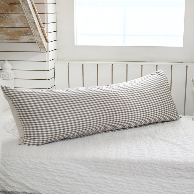 27(솜포함) 대형/사각/롱 쿠션/바디필로우/긴베개, 라떼