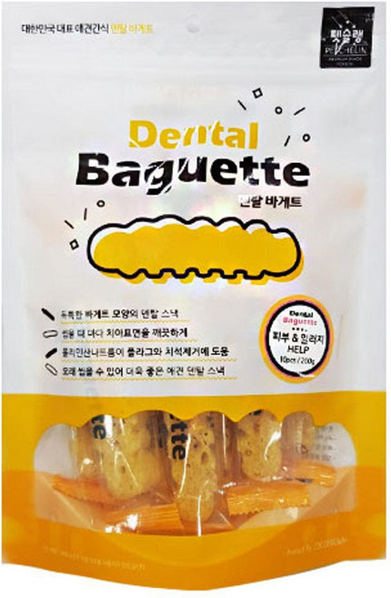 펫슐랭 덴탈 바게트 200g 피부&알러지, 1개