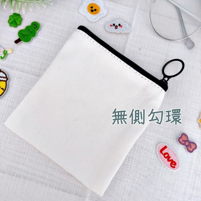 皮卡布 帆布素面零錢包