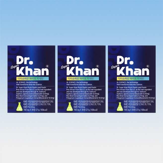 닥터슈퍼칸 파이토 피세틴 NMN 영양제 스페르미딘 30정 3박스 3개월분