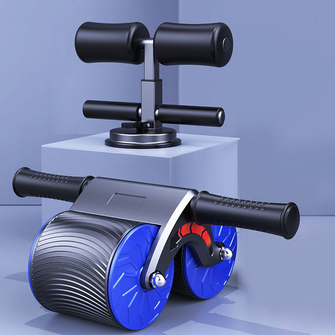 복근 운동 기구 롤아웃 ems ab 뱃살 트레이닝 복부 논슬림 저소음 슬라이드 슬라이딩, [스탠다드-블루] 자동반발탱크휠+윗몸일으키기