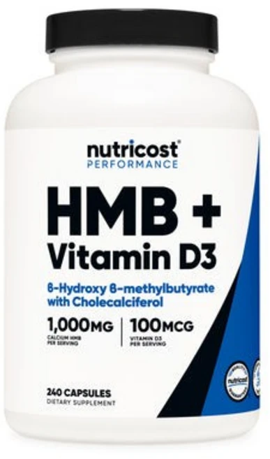 뉴트리코스트 HMB 1000mg 비타민D3 4000IU 240캡슐, 1개, 240정 - 쿠팡