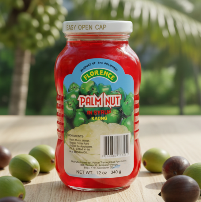 [PERA PLUS] PALMNUT IN SYRUP KAONG RED 340g 필리핀 카옹 까옹 과일절임, 1개