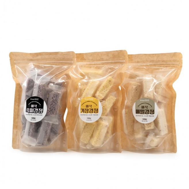 도모아 곡물강정 과자 킴스팜팜 130g 담백한 (흑미/기장/메밀)택1 간식, 1개