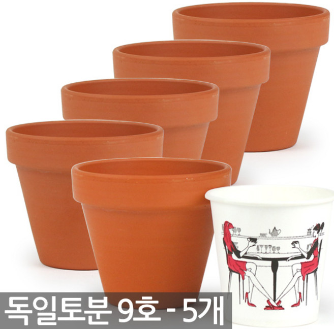 세인화분 독일 토분 표준형 9호 5P - 화분 토기분 토분화분 화분토분 토기화분 화분세트 독일화분 독일토분 다육이 선인장 다육화분 미니화분 황토색화분 흙, 독일토분표준형_9호