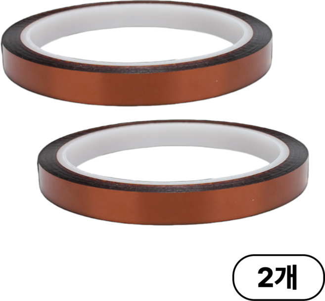 끈적임 제로 260도 가능 내열 전사 테이프 10mm 33M, 2개
