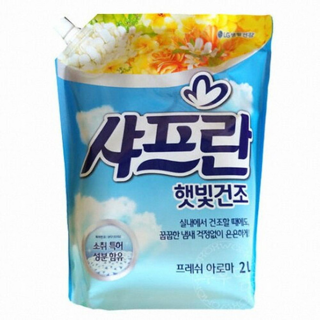 샤프란 햇빛건조 프레쉬 아로마 리필, 5개, 2L