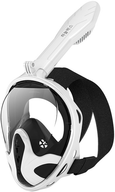 하늘박스 스노쿨링 마스크 성인 프리다이빙 장비 세트, 화이트