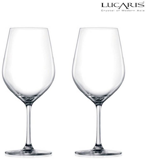 루카리스 도쿄 템프테이션 보르도 크리스탈 와인잔 세트, 625ml, 2개입